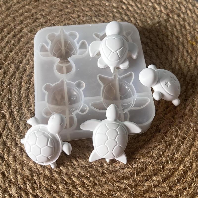 Soap Making Utensils - Four Turtles Plaster Silicone Molds DIY