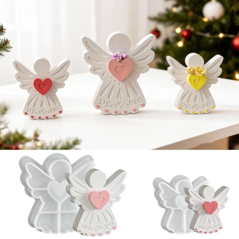 Soap Making Utensils - Love Angel Gypsum Mold Candle Silicone
