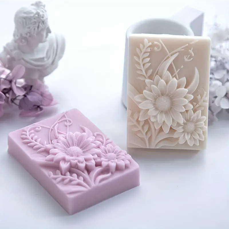 3D Flower Square Soap Silicone - Soap Making Scents 评论和价格