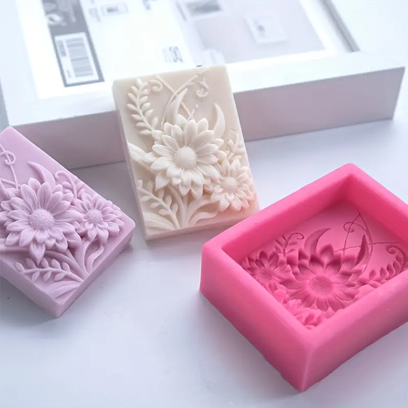 3D Flower Square Soap Silicone - Soap Making Scents 评论和价格