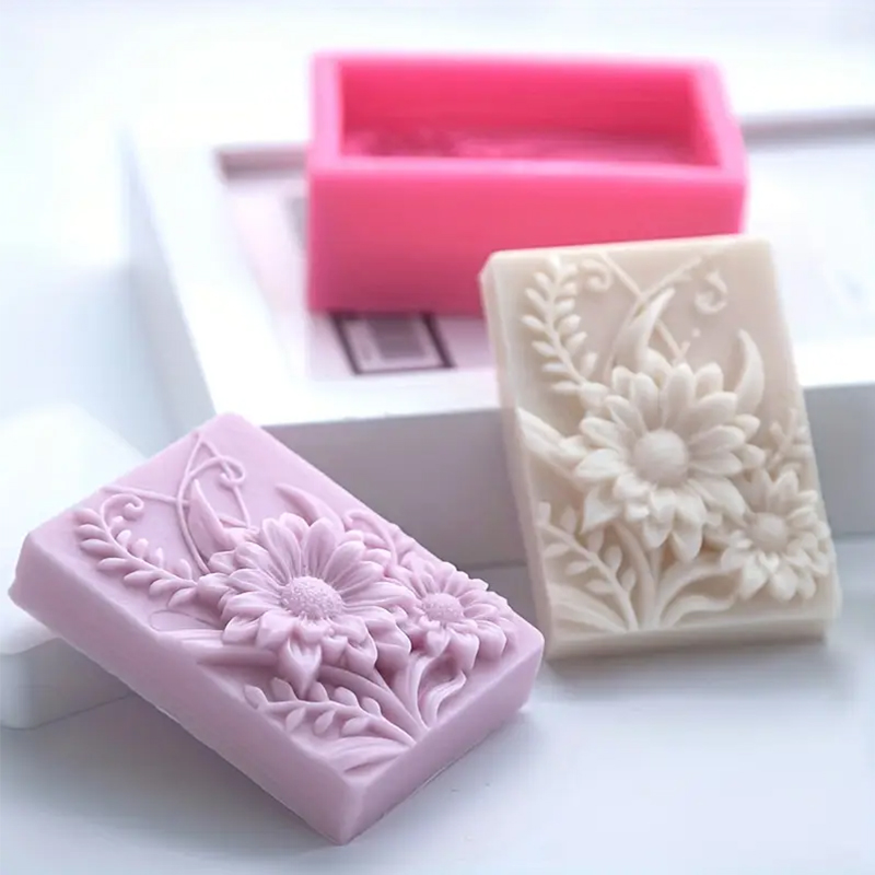 3D Flower Square Soap Silicone - Soap Making Scents 评论和价格