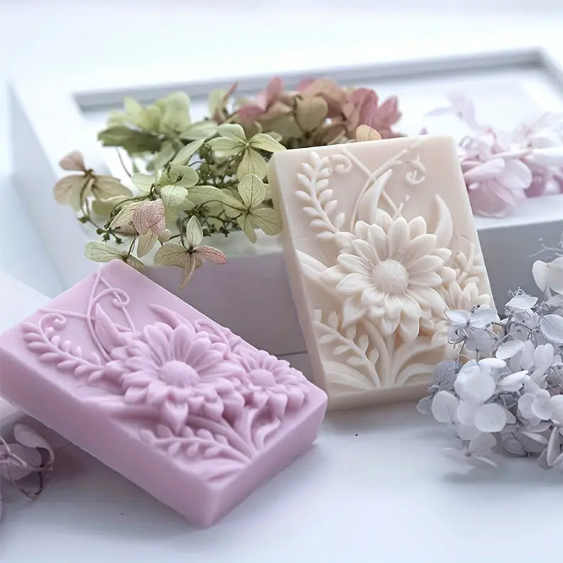 3D Flower Square Soap Silicone - Soap Making Scents 评论和价格