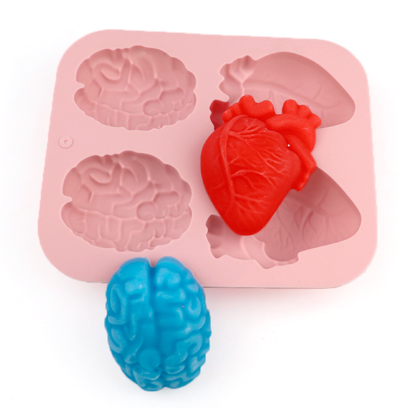 Human Brain And Heart Silicone - Soap Making Instructions 评论和价格