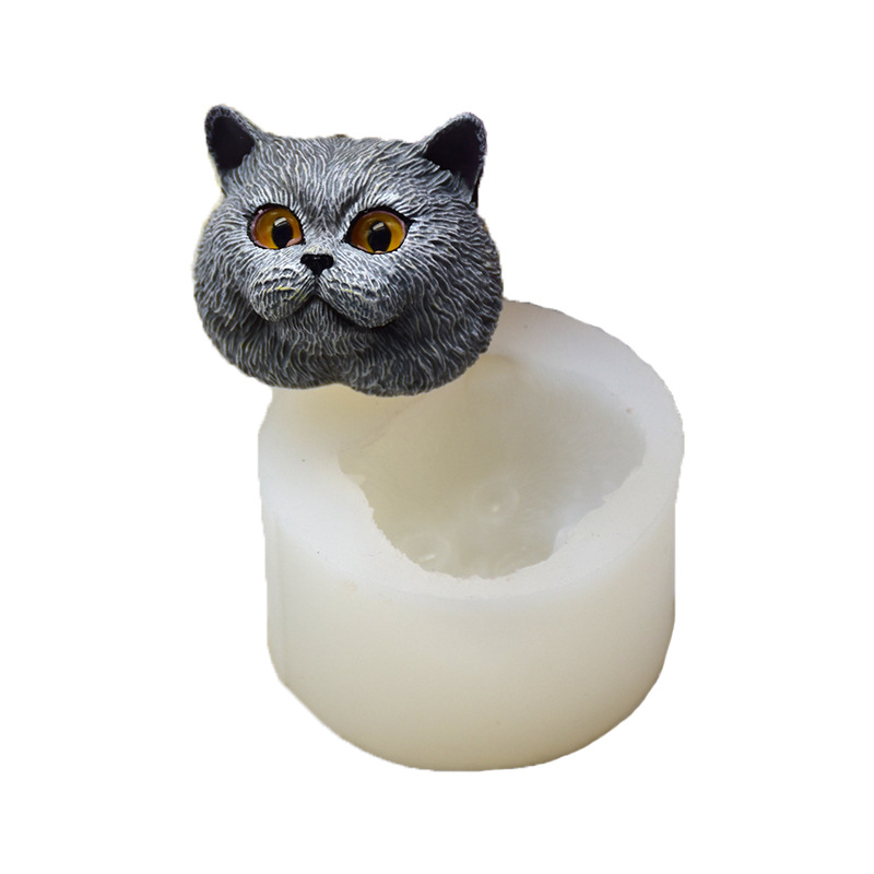 Silicone Mold Short-haired Cat - Soap Making Utensils 评论和价格