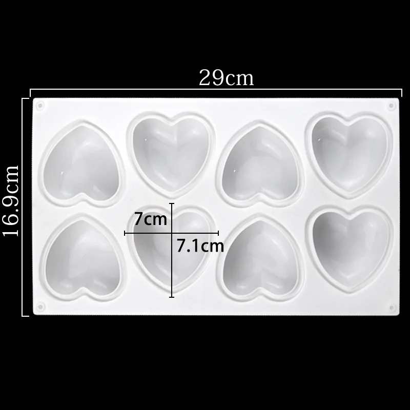 Love Heart Silicone Soap Mold  - Soap Making Lab 评论和价格