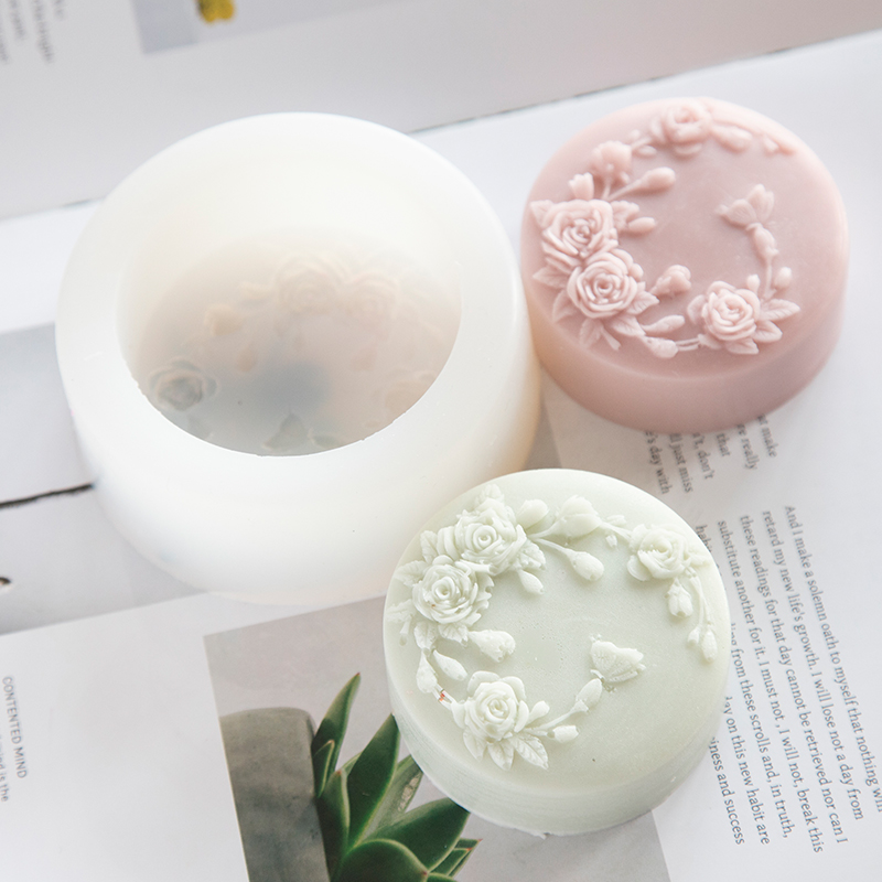 Round Shape Rose Flower Handma - Soap Making Scents 评论和价格