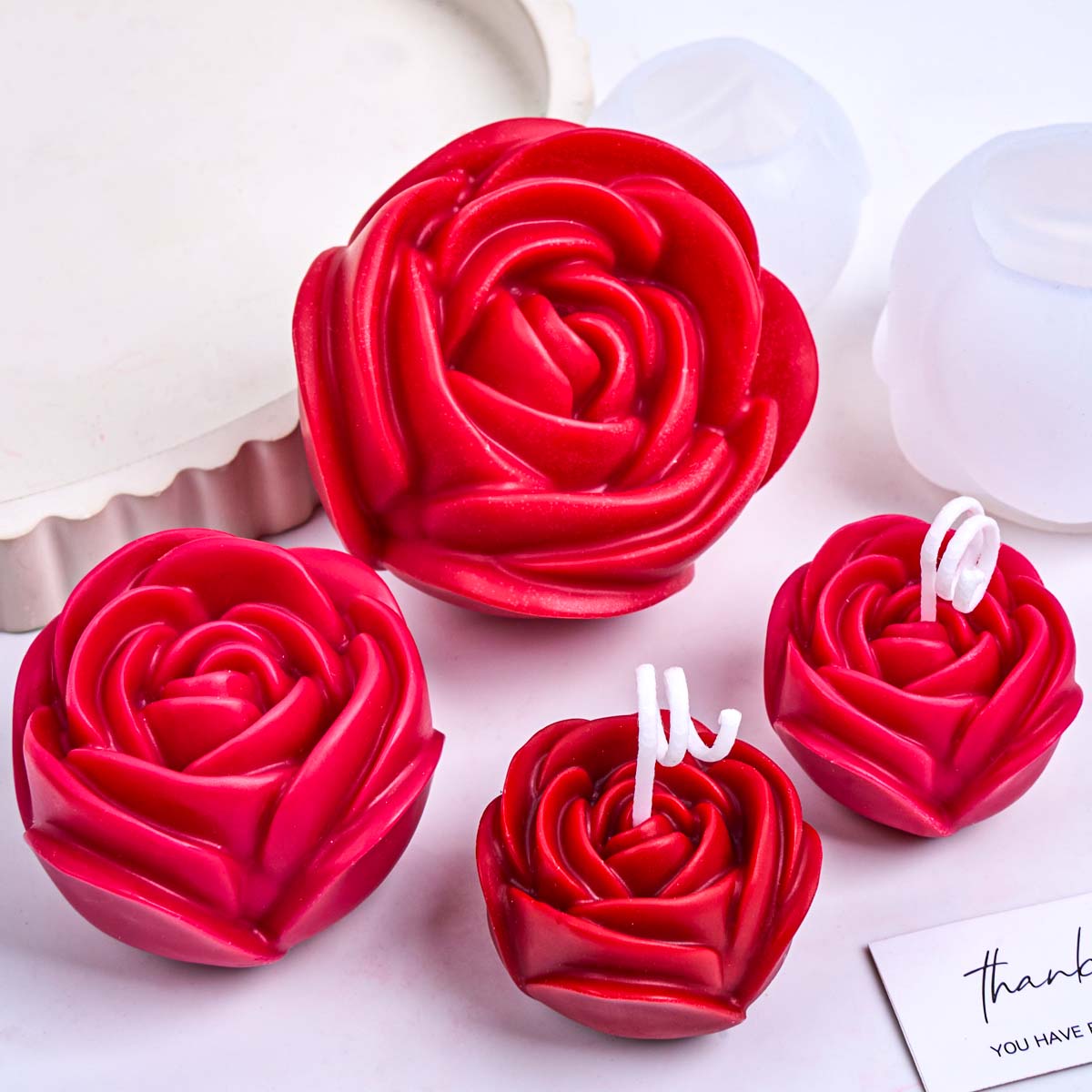3D Flower Shape Silicone Candl - Soap Making Scents 评论和价格