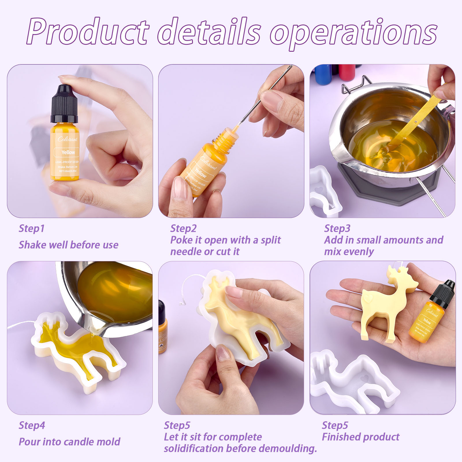 Candle Dyes Kit Liquid Coloran - Soap Making Dye 评论和价格