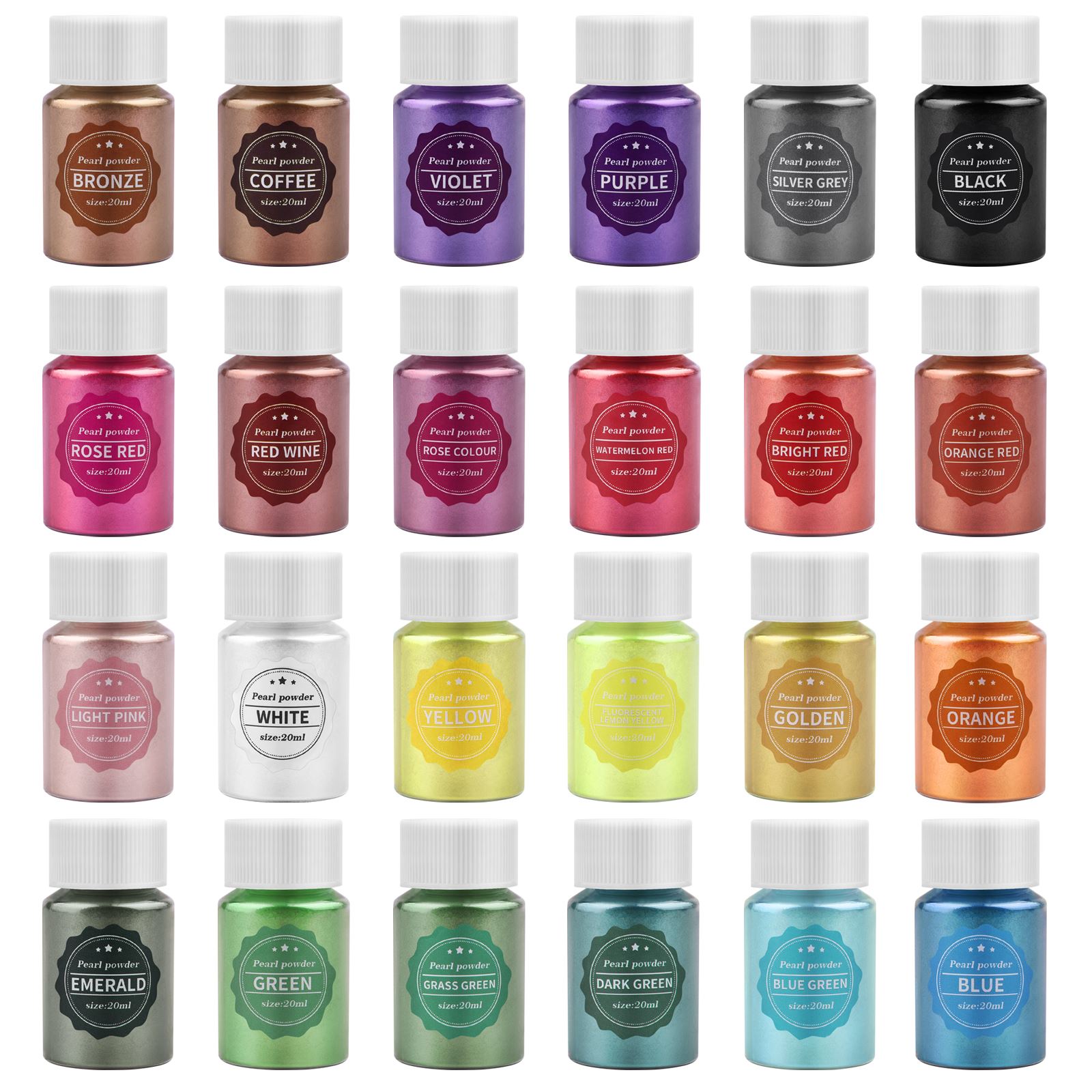24 Colors 10g Mirror Natural M - Soap Making Dye 评论和价格